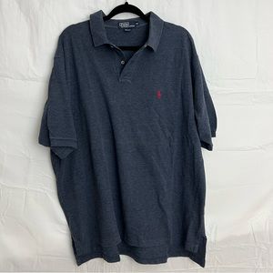 Polo Ralph Lauren Polo Shirt Men Short Sleeve Blue Red Pony 2XL XXL